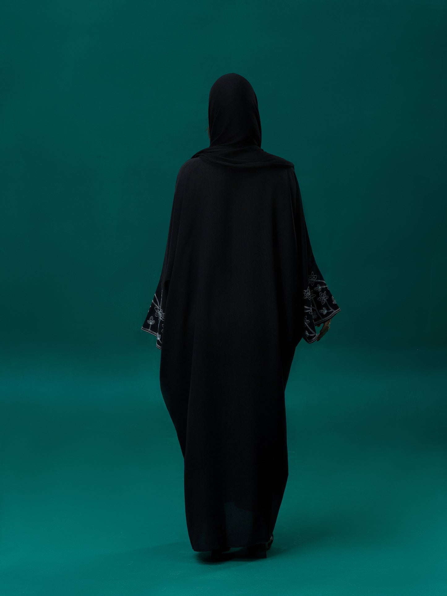 Black Abayani Floral