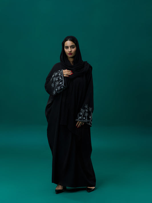 Black Abayani Floral